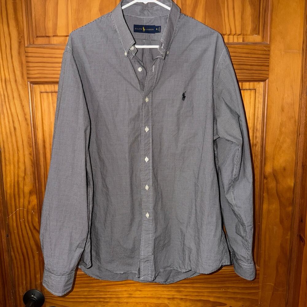 Ralph Lauren Black and white checkered Button Down Size XL